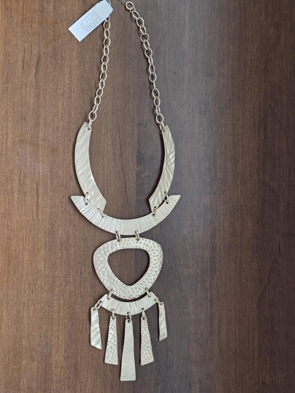 World Market Karma Bella Statement Gold Geometric Pendant Necklace Egypt Pharao